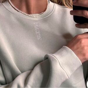 Lounge apparel small crewneck sweater, light green